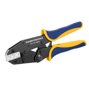 haisstronica Multi-Function Ratchet Crimping Tool Series: For Heat Shrink, Insulated, Non-Insulated, Open Barrel Terminals, Ferrules, and Solar Connectors, Covering AWG 24-6,Father's Day Gift