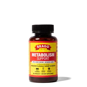 Bragg Metabolism Support Supplement with Apple Cider Vinegar & Botanical Blend for Enhanced GLP-1 Support 90 Capsules