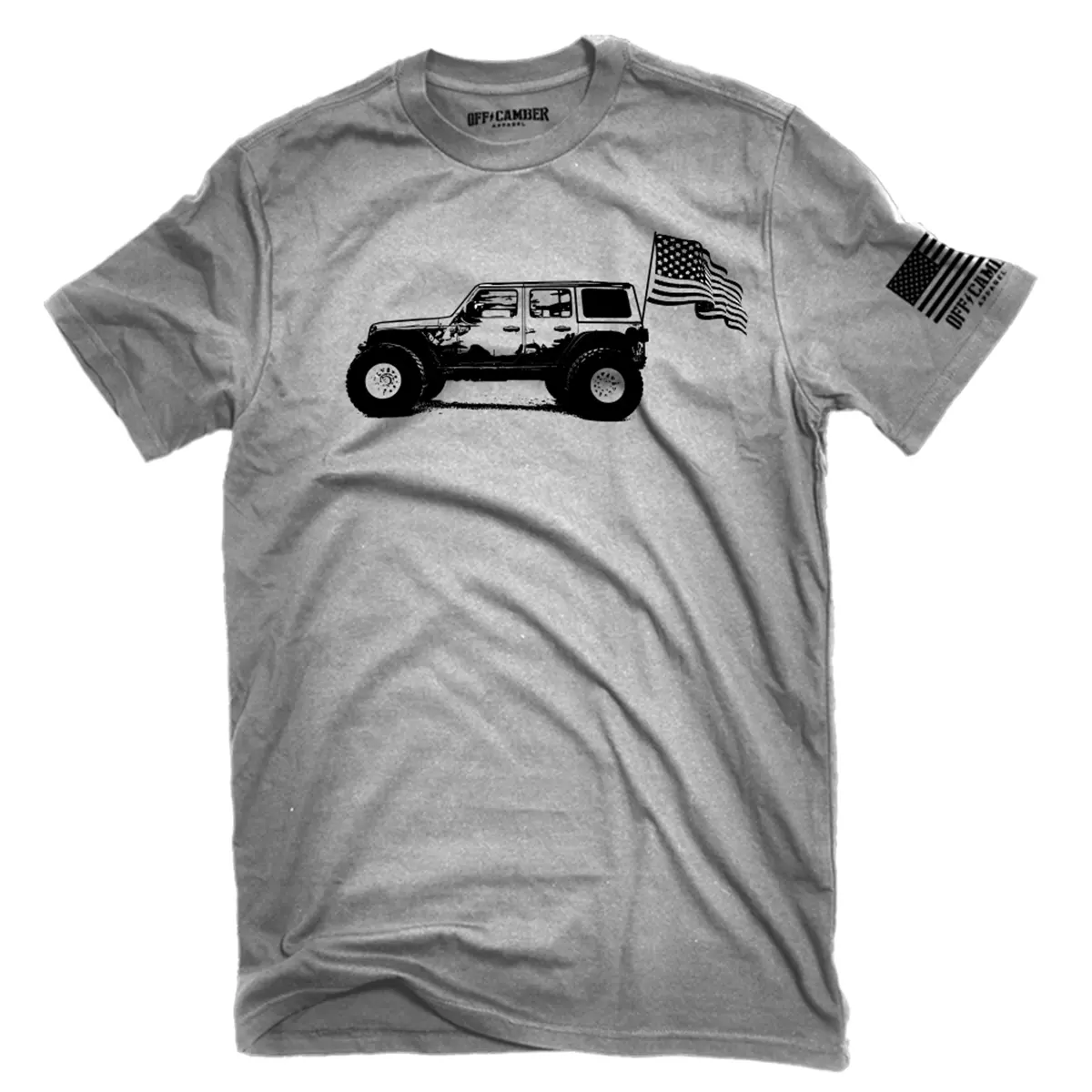 American Flag USA Silhouette T-Shirt Perfect Shirt for the Off-road JK JL 4x4 Owners Classic Crewneck Menswear Short sleeve Casual graphic tshirt perfect for the Jeep owner