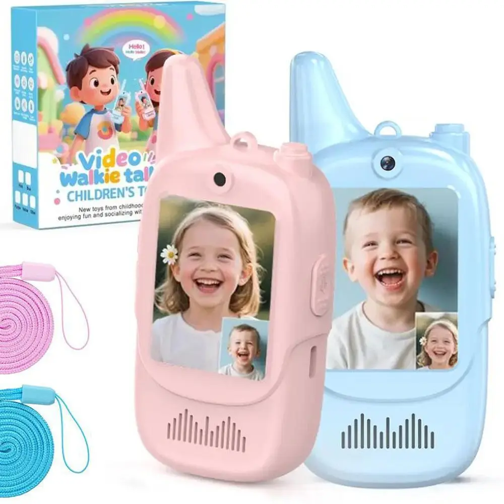 Kids Video Walkie Talkies Toy Set, 2-Pack Camcorder Design, 3-5 Hours Battery Life, Ideal Gift for Boys & Girls Ages 3+
