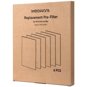 Meowant Pet Air Purifier for Home,6 PCS Replacement Pre-Filters,Targets Dust, VOC, Pet, Kitchen, and Wildfire/Smoke Odors