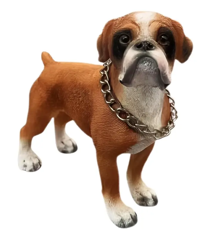 Handcrafted Resin 1-Piece Rare Boxer Dog Puppy Collectible Statue - Home Decor Figurine, Thanksgiving Gift, Home Supplies for Memorial Day