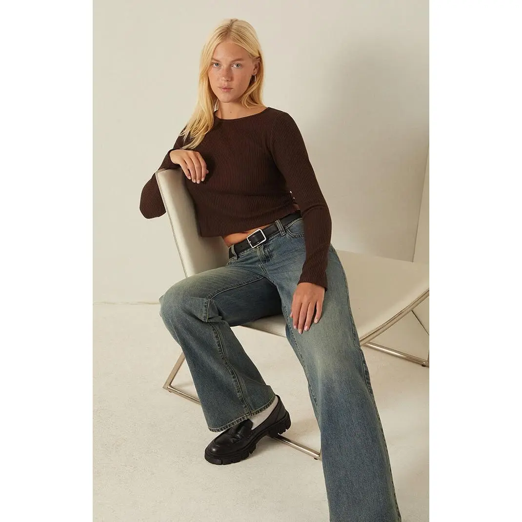 Your Favorite Women's Waffle Knit Long Sleeve Top