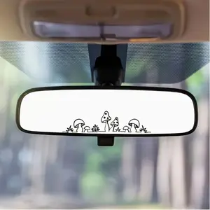 Cute Mushroom Pattern Car Sticker, Car Decorative Sticker, Car Rearview Mirror Decal, Decal For Cars, Durable & Weatherproof Car Sticker, Universal Car Exterior Decoration Accessories, Car Decals