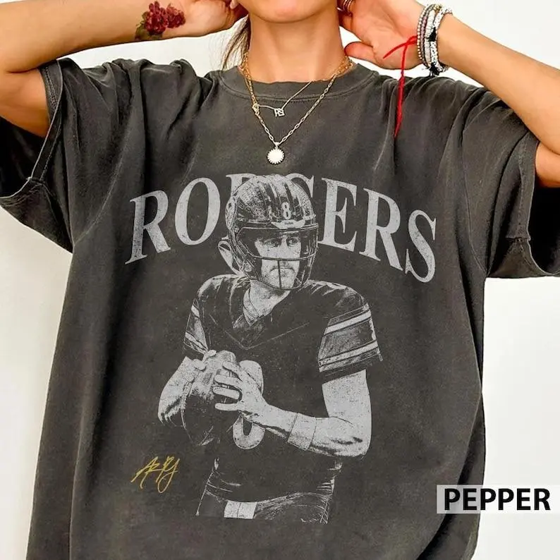 Comfort Colors Aaron Rodgers Football Vintage T-Shirt, Unisex Gifts For Football Fan