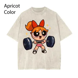 Cute Y2k Blossom #Powerpuf Gym Girl Graphic Tee, Y2K #Powerpuf Fitness, Girl Power Weightlifting, Bodybuilding Shirt, Pump Cover Gym Tee for Men Women, Youth & Adult