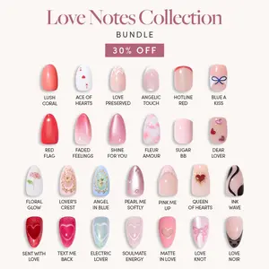 Glamnetic Love Notes Press-On Nail Full Collection Glamnetic Love Notes Press-On Nail Full Collection