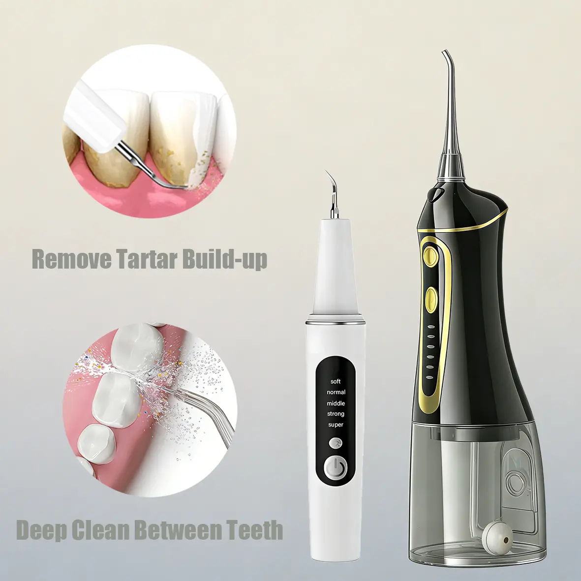 Plaque/Tartar Remover Kit & Water Flosser | Deep Clean at Home Mothersday