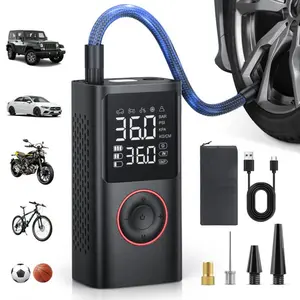 [FathersDayGift] Cordless Tire Inflator Portable Air Compressor with Large Capacity Battery Wireless Digital Display Enhanced Safety Features for Cars & Inflatables High-Power
