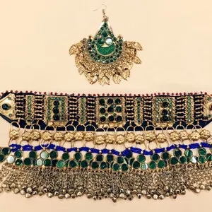 Afghani short tribal jewelry set