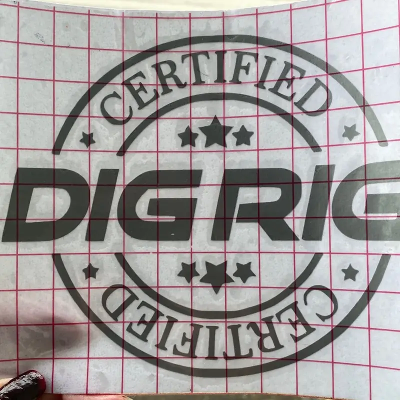 Dig Rig Vinyl Decal Sticker - Long-Wearing Motorcycle Accessory, Decals for Trucks, Truck Accessories, Car Decorative Sticker