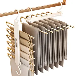 Multi-Purpose Closet Organizer – Foldable Hanger for Pants, Scarves, and Accessories Hanging Smooth