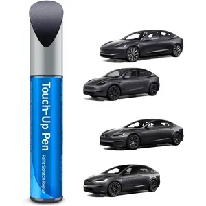car stuffStealth Grey (PN01) Touch Up Paint for Tesla for Model 3/Y/S/X - OEM Original Touch Up Paint Pen for Tesla Scratches Repair (Stealth Grey(PN01))
