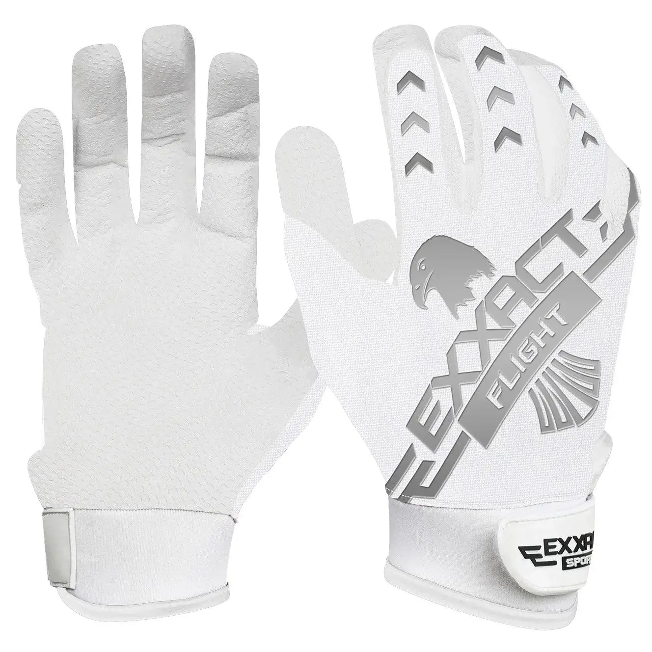 Flight Baseball Batting Gloves For Youth & Adult (White) Flight Baseball Batting Gloves For Youth & Adult (White)