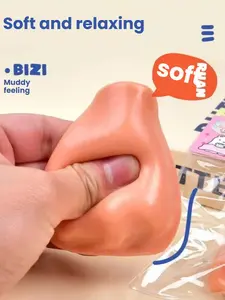 Realistic Human Nose Squishies, Ultra-Soft Wet Mud Feel Fidget Toy for Stress Relief Decompression, Funny Novelty Toy for Kids & Adults, Squishies Toys, Fidget Toys