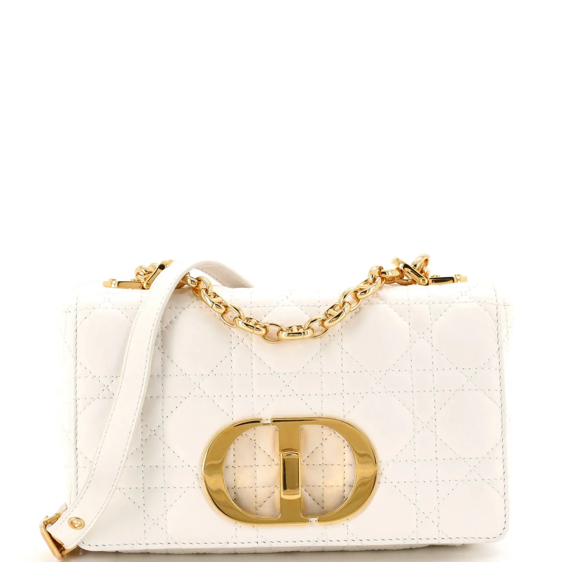 Pre-owned Dior material Messenger Bags Christian Caro Bag Cannage Quilt Calfskin Small by Rebag