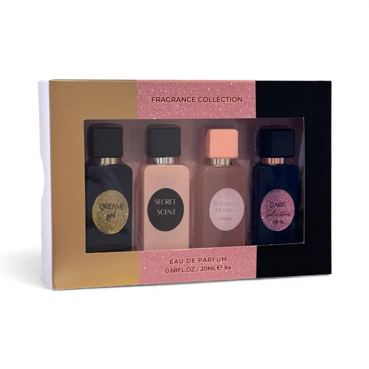 Women's 4-Piece Floral EDP Fragrance Bundle - 4×20ml Bottled Perfume Discovery Set, Boxed Sample for Adults, Ideal Holiday Gift