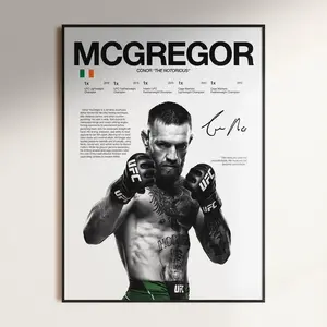 Conor Mcgregor Poster, UFC Wall Print, MMA , Fighter Poster, Gym Poster, UFC Fan Room Decor, Gift for Him, Champion Poster