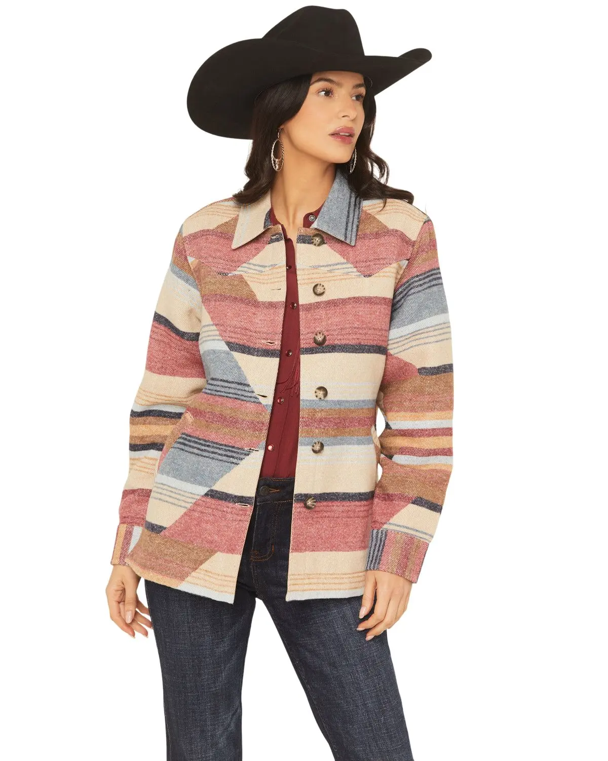 Idyllwind Women's Women'S Mistywinds Printed Blanket Shacket - Iwfa25o37-Ro