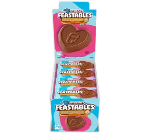Feastables by MrBeast Valentine's Chocolate Caramel Hearts, 20-Count Share Pack for Gifting & Sharing