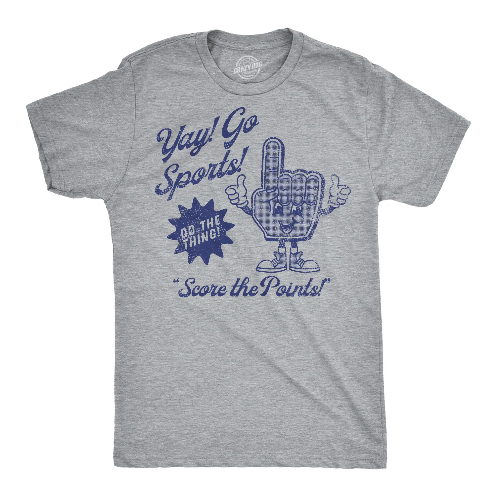 Mens Funny T Shirts Yay Go Sports Sarcastic Fan Graphic Sports Tee for Men Mens Funny T Shirts Cool Vintage Fashion T-Shirt Gift Classic Menswear Basketball Apparel for Men Funny Baseball Short Sleeve Novelty Light Grey