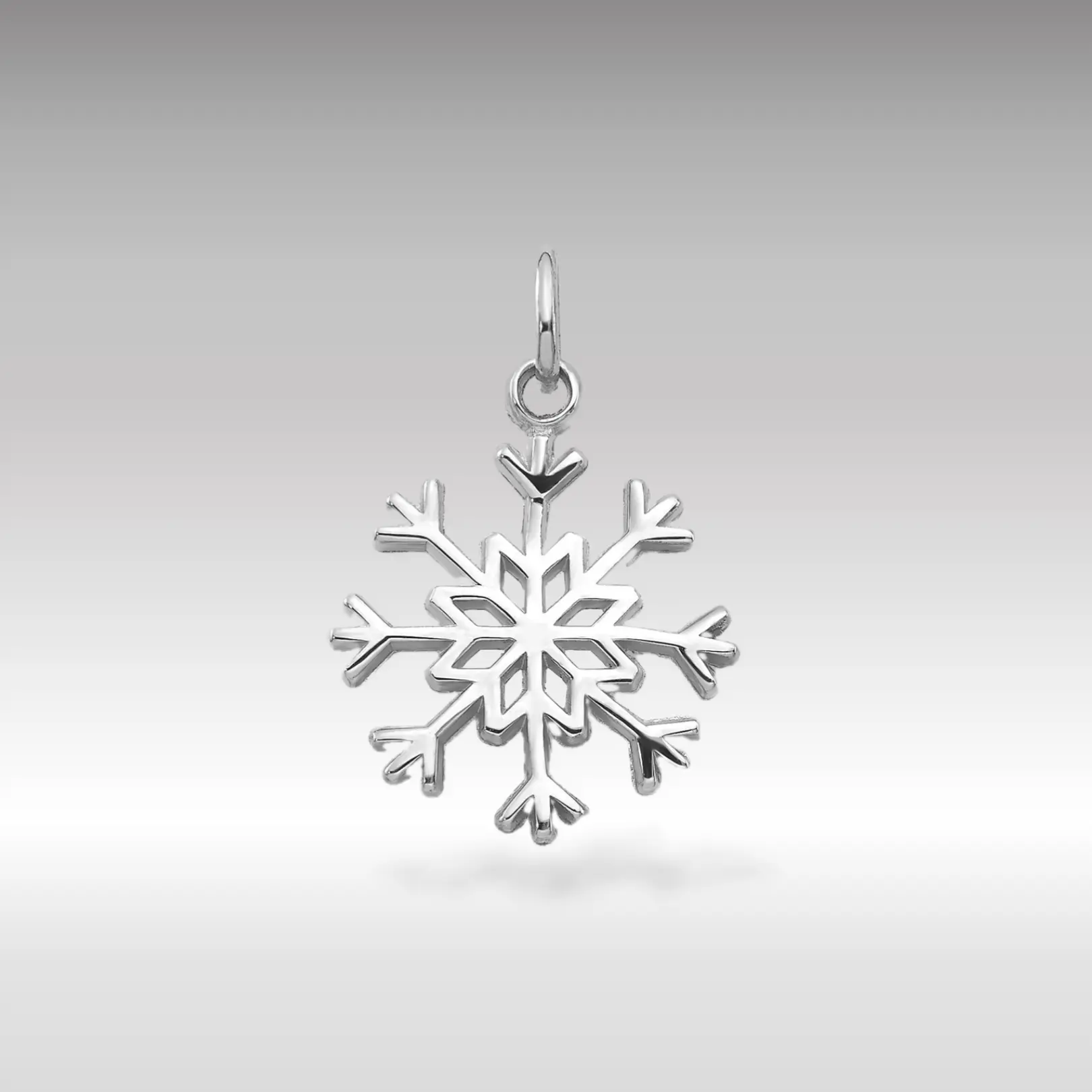 White 14K Gold Snowflake Charm - Model WCH60