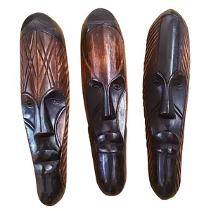 Novarena African Art Cameroon Gabon Fang Wall Masks and Sculptures - Africa Home Mask Decor