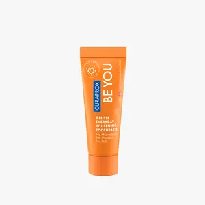 CURAPROX Be You Daily Toothpaste Peach Apricot 10ml 3-Pack Gentle Whitening with Menthol Pearls & Natural Enzymes Oral Health