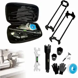 Sink Faucet Tool Universal Plumbing Tool for Tight Spaces, Fits Kitchen Sink, Shower Head, Tub Drain, Bathroom Repair, Hand Tool Set with Storage Bag