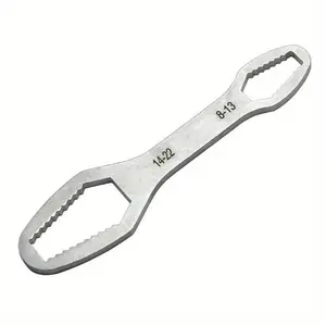 8 to 22 Silvery Multifunctional Double End Box Wrench Hexagon Double End Solid Wrench Screw and Nut Tool with Various Diameters Heavy Duty