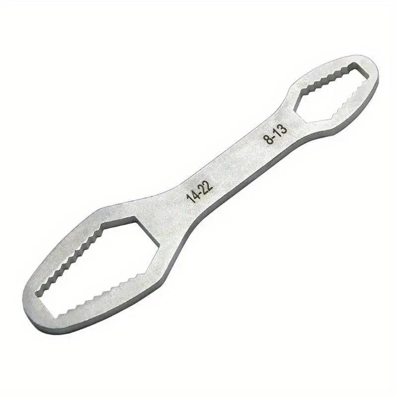 8 to 22 Silvery Multifunctional Double End Box Wrench Hexagon Double End Solid Wrench Screw and Nut Tool with Various Diameters Heavy Duty Hex Combination Wrench