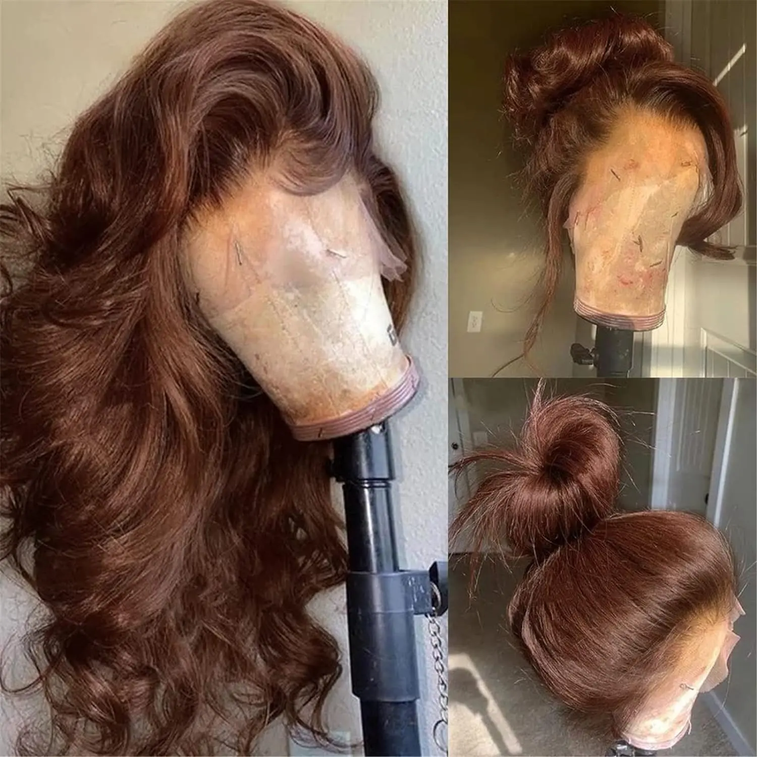 Bling Hair 30 32inch Chocolate Brown Body Wavy 13x4 Transparent Lace Front Human Hair Wigs Pre-plucked 180Density 13x6 Frontal Transparent Lace Wig For Women TikTokShopBlackFriday