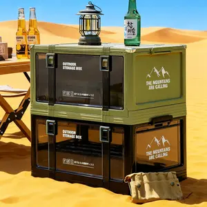 Collapsible Car Trunk Organizer 🚗 - Multi-Layer Thickened Storage Bin with Lid, Durable Portable Plastic, Portable Outdoor Equipment, Perfect for Camping/Picnics/Travel, Black Friday Deal: Ideal Christmas/New Year Gift 🎁