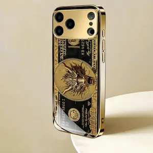 Electroplated Gold Translucent Smartphone Case - New Arrival Multi-Model Protection Accessory, Fits iPhone 17ProMax/17E/16Pro/15Plus/14ProMax/13/12/11 Pro, Ideal Christmas & Birthday Gift, Accessories