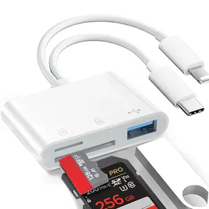 5-in-1 SD Card Reader for iPhone,USB-C/Lightning Dual Interface,Plug & Play Trail Game Camera Viewer & Transfer,Two-Way Fast Transfer,No App Required