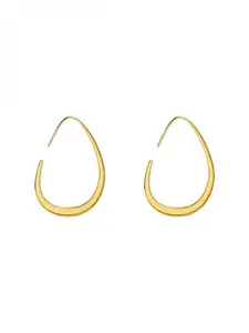 18K Gold Plated Lightweight Teardrop Earrings for Women - Large Oval Earrings in 18K Gold/White Gold Plated, High-Polishing Finish, Unique Jewelry, High-End Earrings, The Perfect Gift for a Girl
