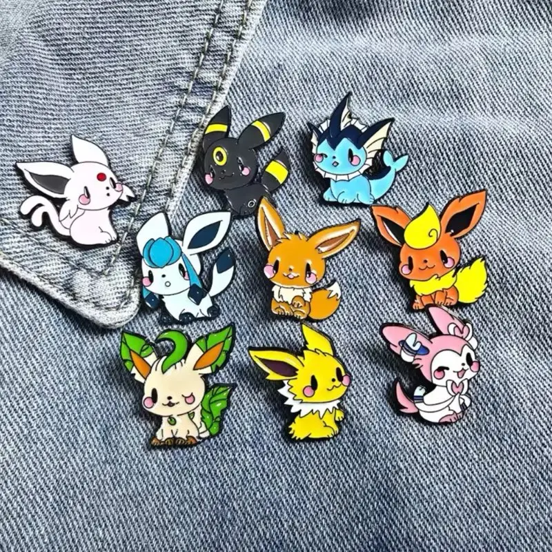 Pokemon Eevee and Eeveelutions Pins Set Version 2