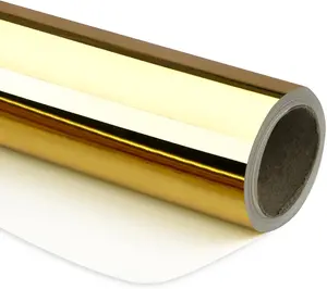 Gold Metallic Wrapping Paper Roll – 17.5" x 32.8 ft Solid Color Gift Wrap for Wedding, Birthday, Christmas & Baby Shower