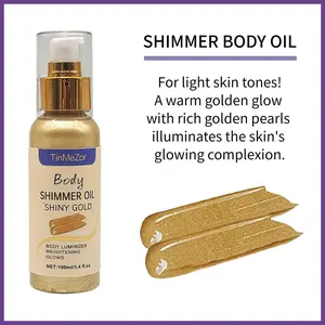 Luminous Body Shimmer Oil – Light & Bronze Gold Glow Makeup Radiance