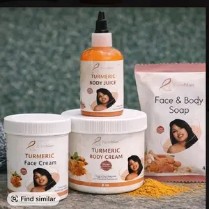 Byenblan turmeric set of 4 1 8oz body lotion 1 4oz face cream 1 turmeric body juice (smoothie) 1 7oz body soap