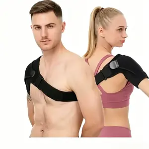 Adjustable Shoulder Support Brace with Compression Pad for Rotator Cuff Relief AC Joint Pain Recovery Left Right Shoulder Injury Stabilizer