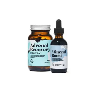 Organic Olivia Burnout Duo Herbal Supplements for Stress Support Energy & Overall Wellness with Mineral Boost & Adrenal Recovery