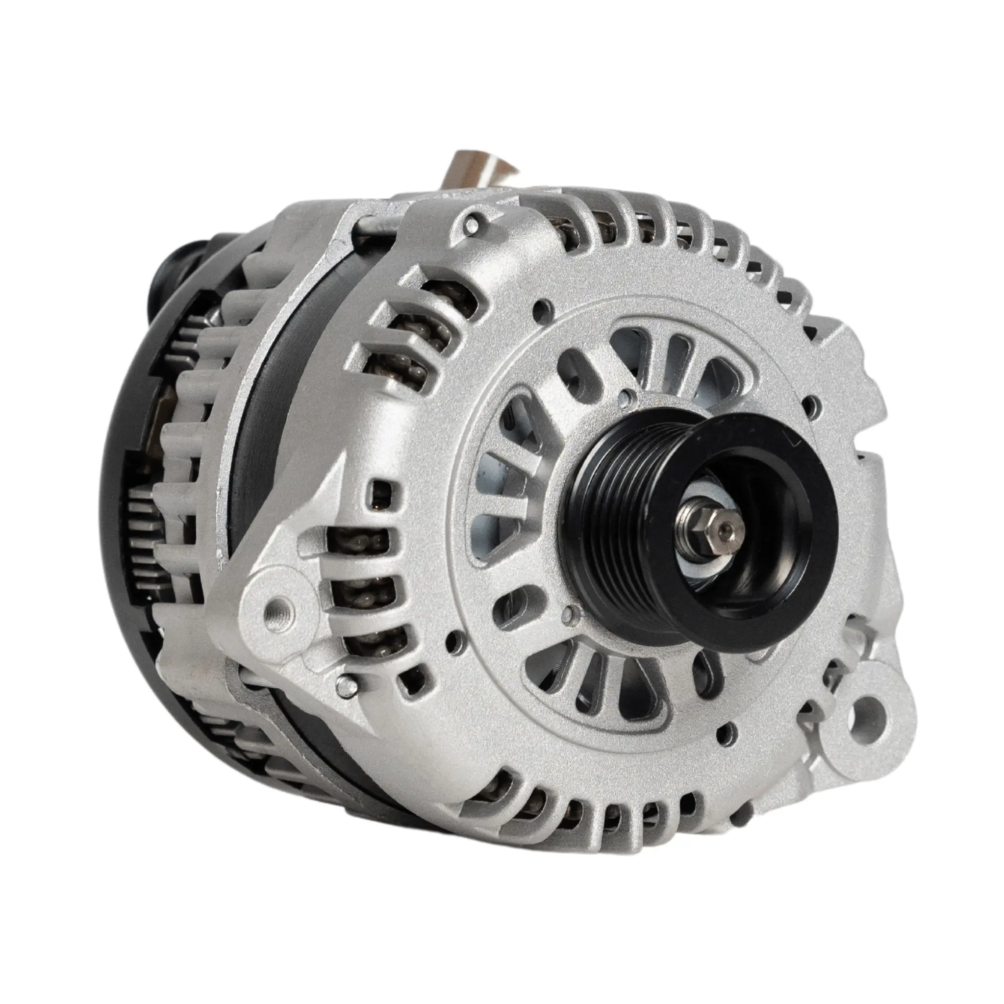 High Output Alternator with Regulator, Custom Brackets, Pulley, Smaller Pulley, Laser-Cut Design, Factory Voltage Set Point for 2008-2012 Nissan Rogue L4 2.5L Engine