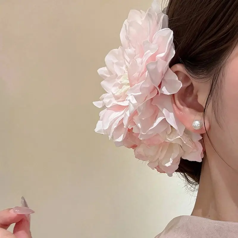 Women's Hawaiian Style Flower Hair Clip, Floral Headpiece for Weddings, Daily Use and Beach Vacations, Fashionable Hair Accessory, Flower Hair Accessories, Hair Flower Clips