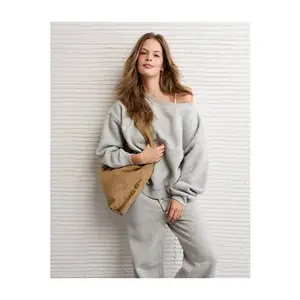 AE Everyday Luxe Off-the-Shoulder Sweatshirt