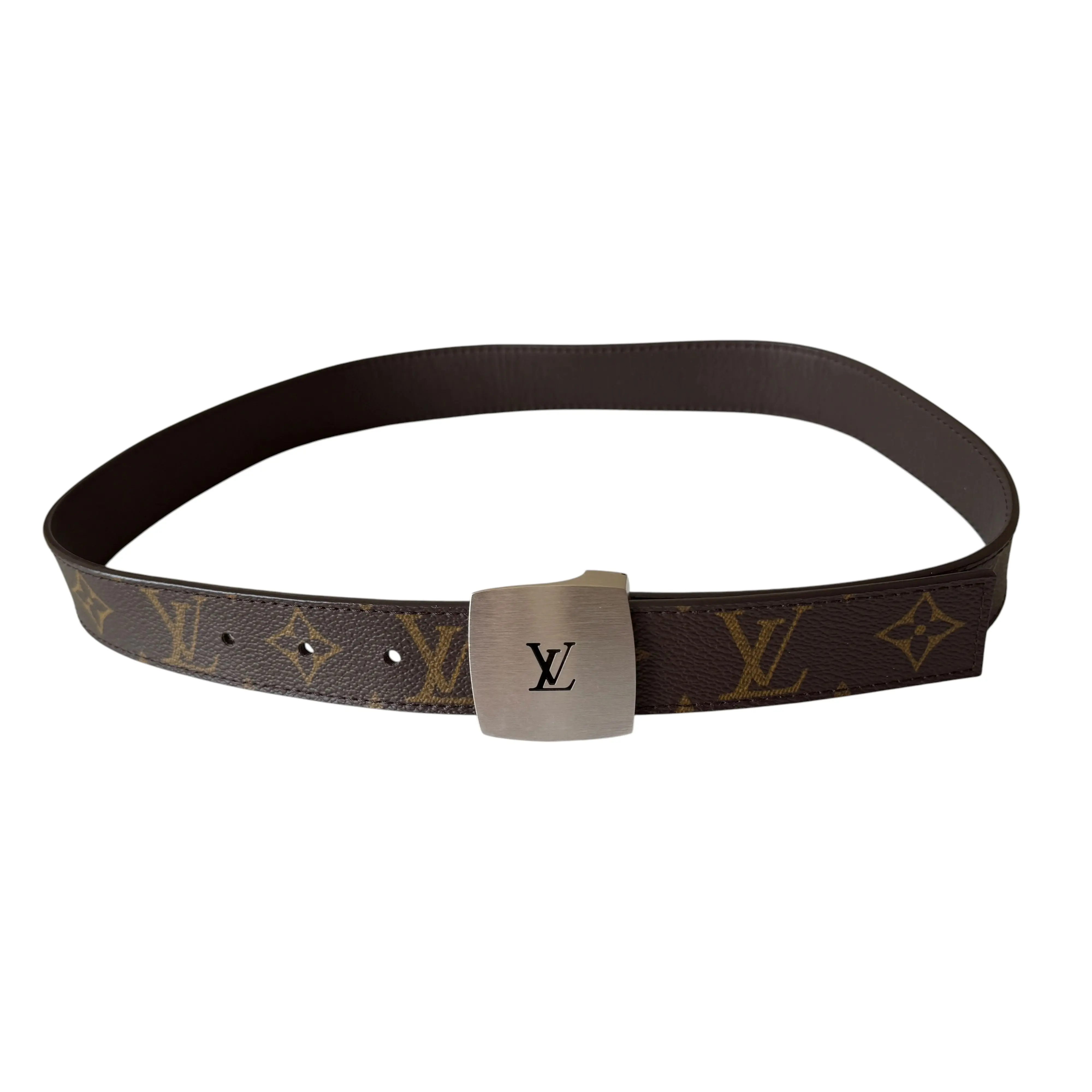 Pre-owned Louis Vuitton reversible Belt 75cm 30 inch authentic with COA and box