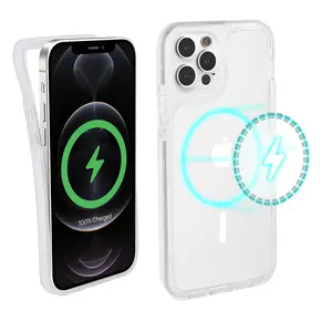 iHome Magnetic Clear Silicone Velo Case: Premium Silicone, Lightweight, Ultra Slim, Shock Absorbent Velo Protective Case, MagSafe Compatible (iPhone 12 Pro Max)