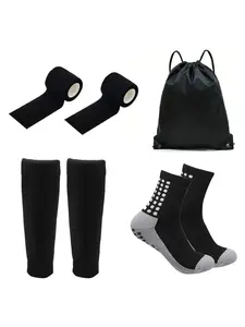 Professional Football Training Socks Set, 4 Counts/set Non-slip Wear Outdoor Sports Socks, Calf Socks, Sports Socks for Men & Women