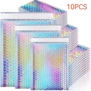 10-Pack Waterproof Bubble Mailer Set, Puncture-Resistant Shipping Envelopes, Polyethylene Packaging Bags, Ideal for Small Businesses and Home Use