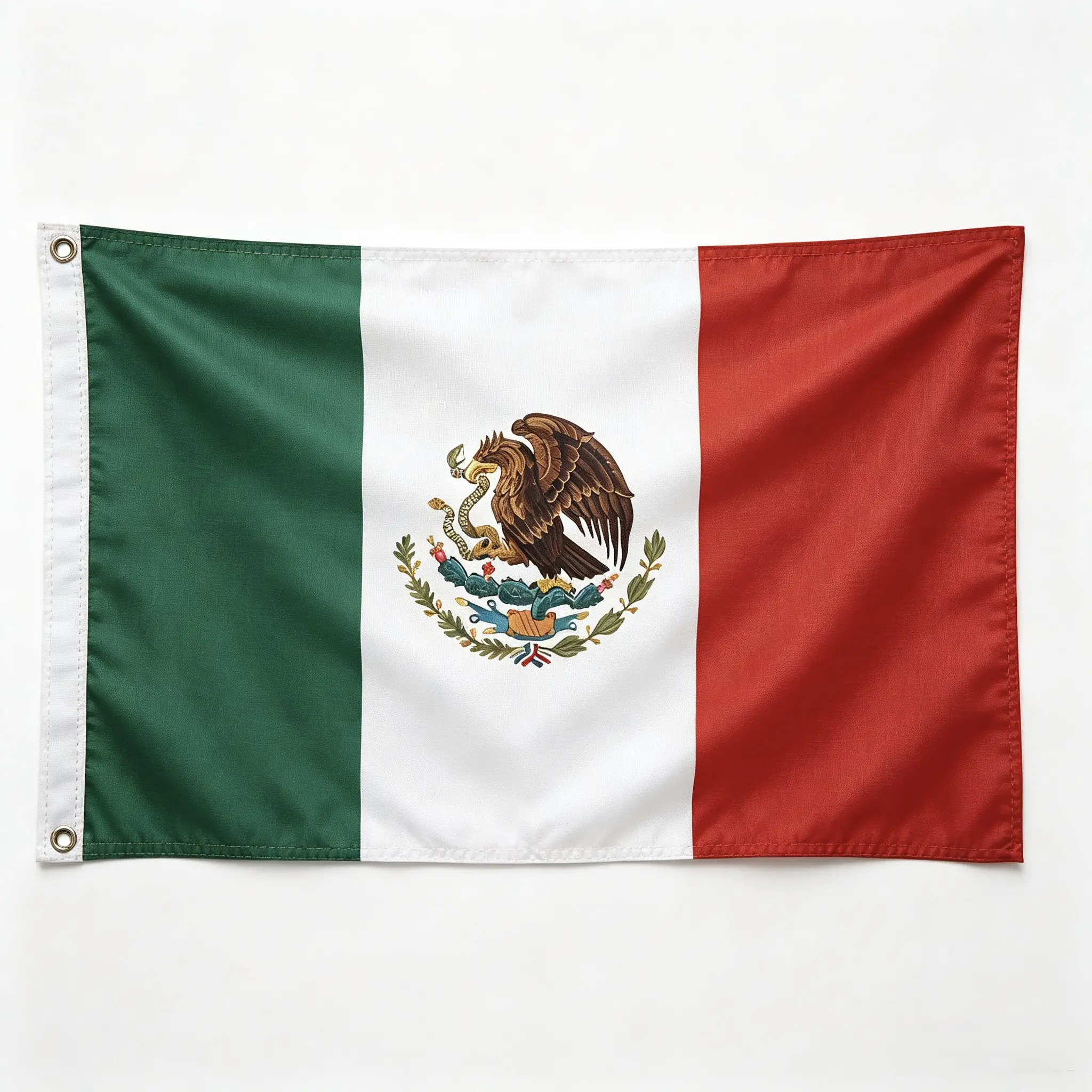 3×5 FT Mexican Fan Banner Flag, Waterproof Polyester Fabric, 2 Brass Grommets, Double-Stitched Edges, Vivid Fade-Resistant Print, Lightweight, Ideal for Decoration, Room Decor, Mexican Independence Day Celebrations